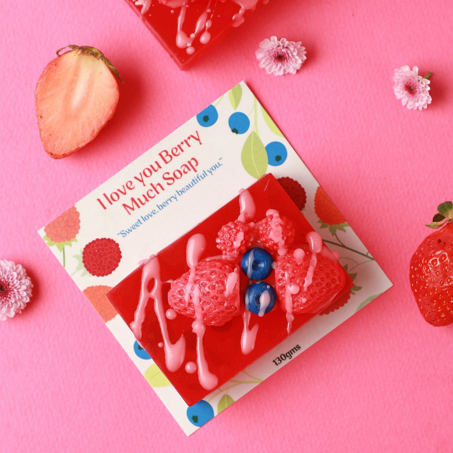 I love you berry much soap
