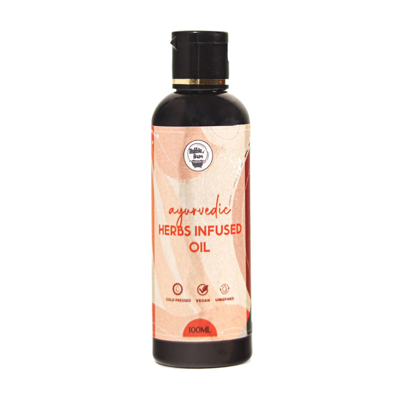 Ayurvedic herbs infused Hair and body oil Bubblefarm